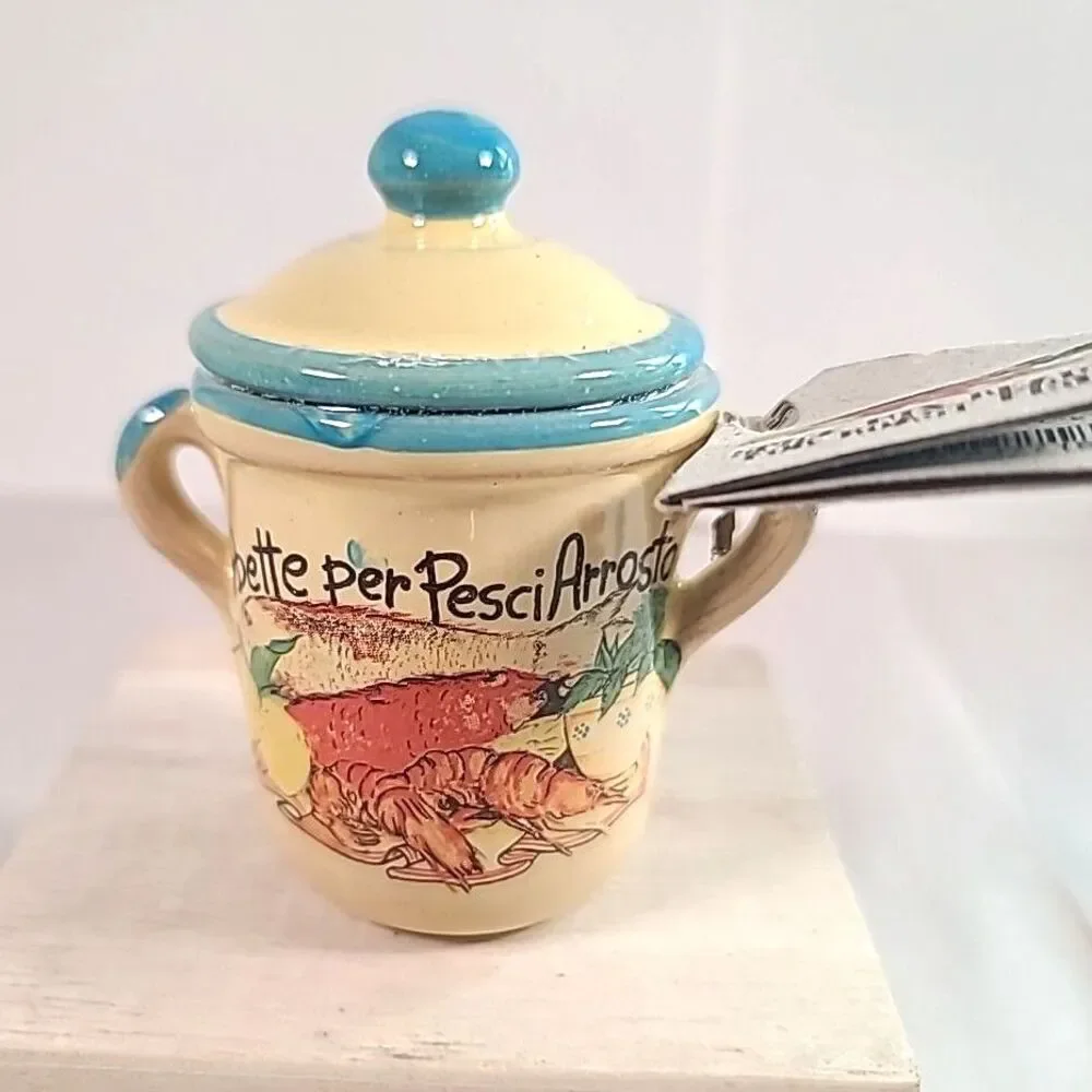 SEALED VTG NOS Prodotta In Italia Ceramica Terracotta Italy Roast Fish Spice Mix